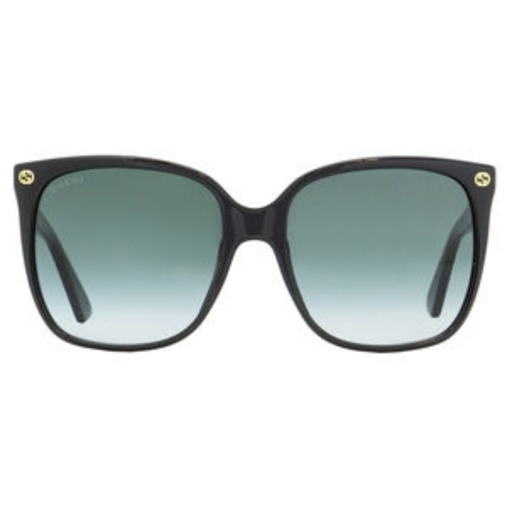 Gucci Square Cat Eye Sunglasses GG0022S 001 Black 57mm 0022